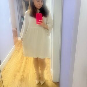 Cream Bib Dress